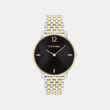 Luxe Women Quartz Black Dial Analog Stainless Steel Watch 25100171