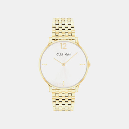 Luxe Women Quartz White Dial Analog Stainless Steel Watch 25100172