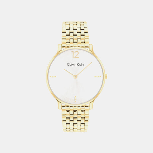 Luxe Women Quartz White Dial Analog Stainless Steel Watch 25100172