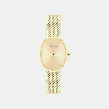 Euphoria Women Quartz Gold Dial Analog Stainless Steel Watch 25100174