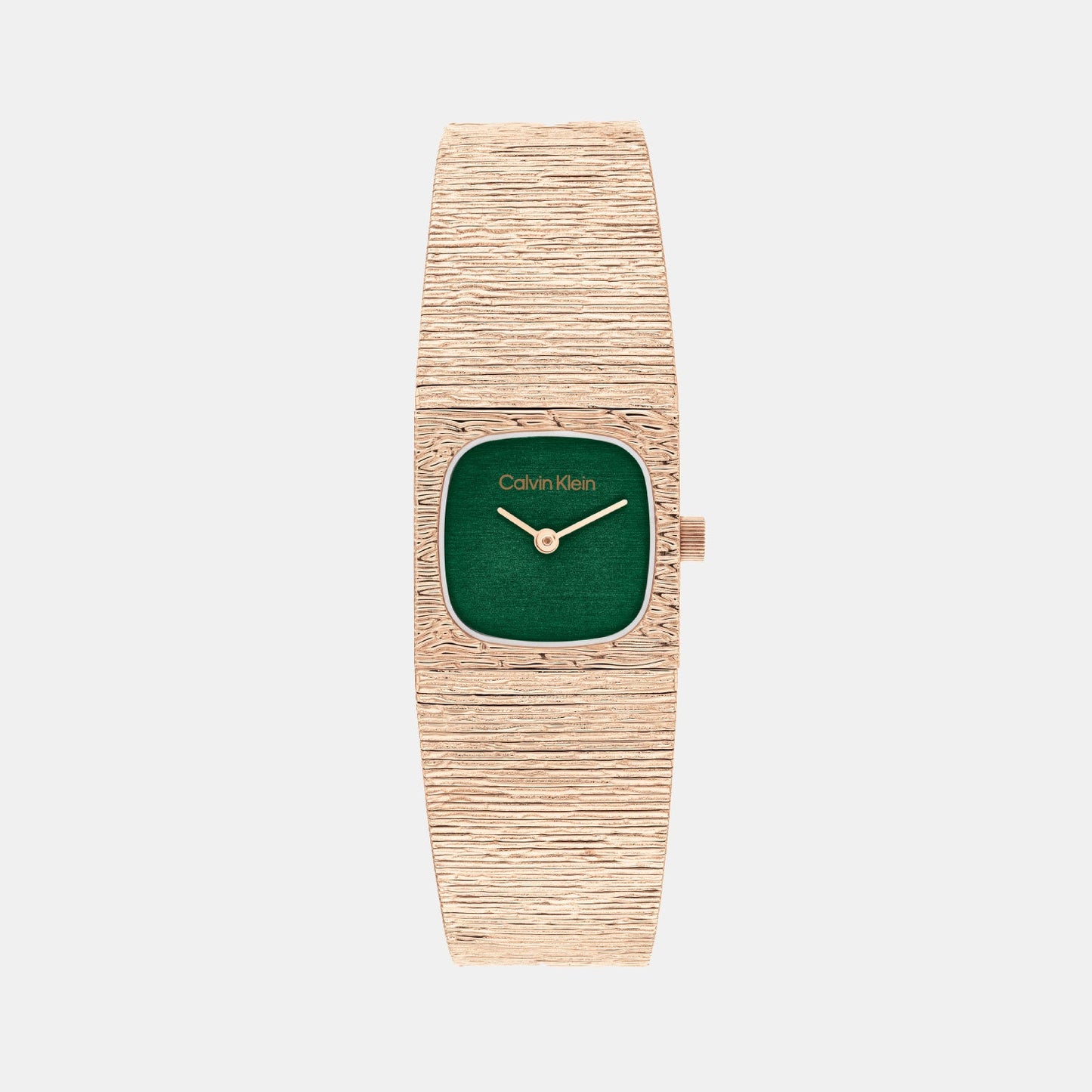 Sophisticated Square Women Quartz Green Dial Analog Stainless Steel Watch 25100179