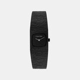 Sophisticated Square Women Quartz Black Dial Analog Stainless Steel Watch 25100180