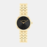 Women Quartz Black Dial Analog Stainless Steel Watch 25100187