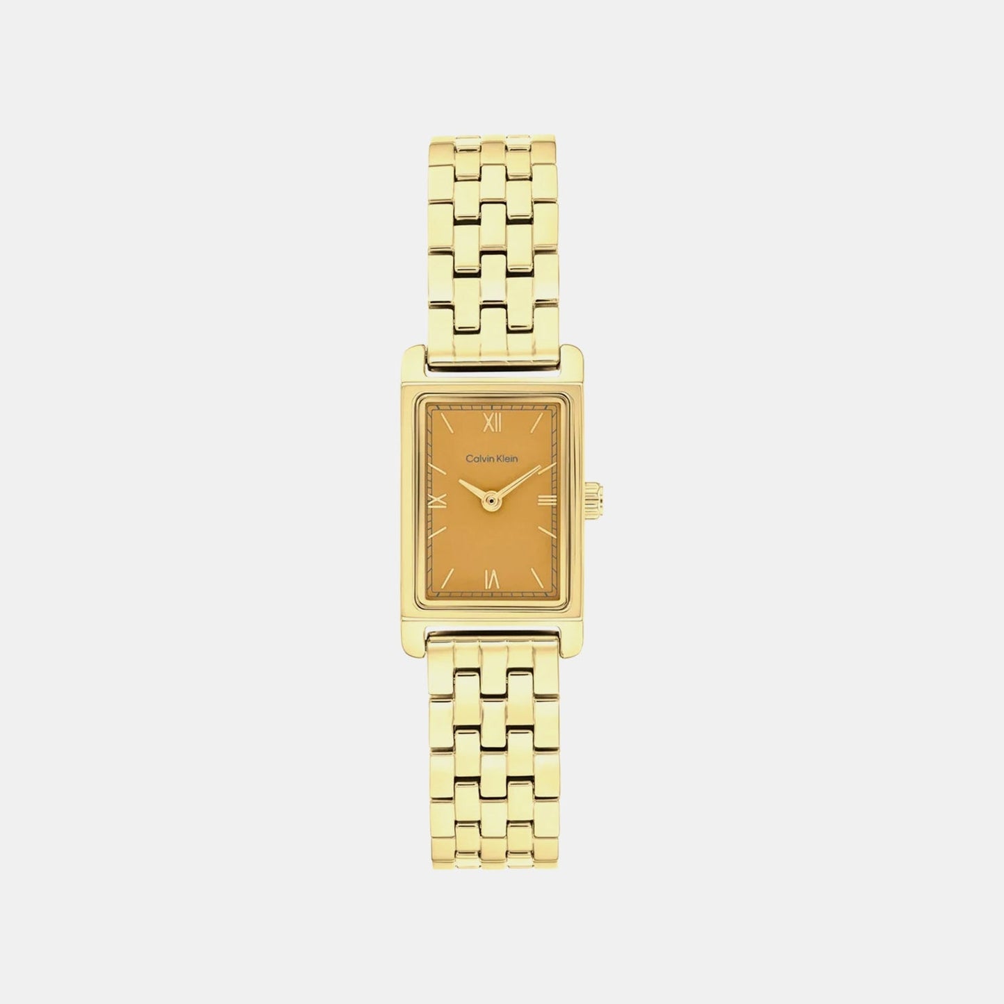 Ck Light Women Quartz Yellow Dial Analog Stainless Steel Watch 25100198