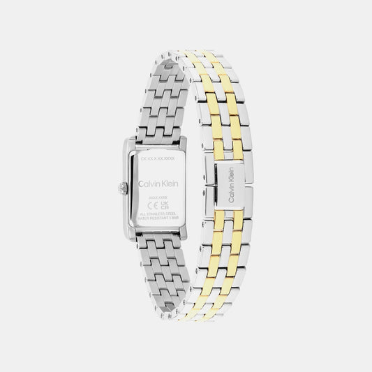 Ck Light Women Quartz White Dial Analog Stainless Steel Watch 25100199