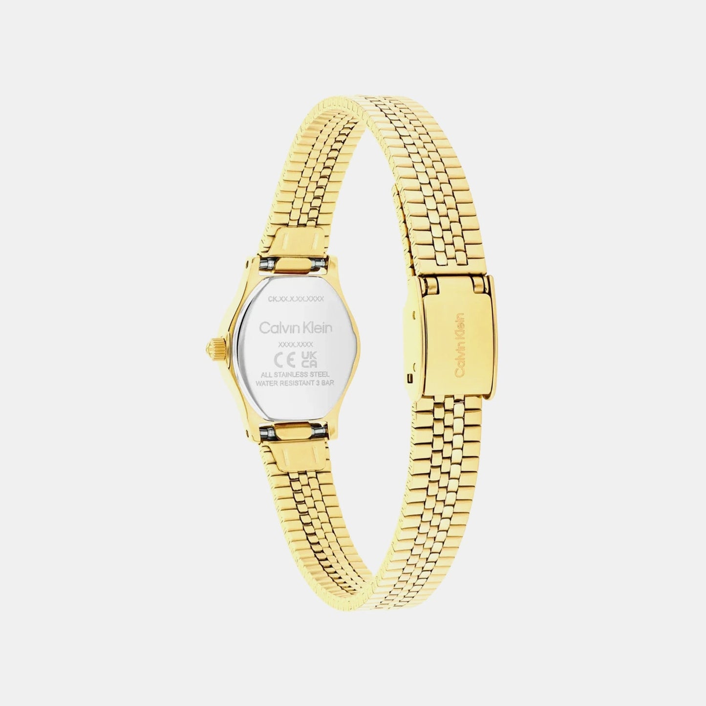 Ck Contemporary Women Quartz Gold Dial Analog Stainless Steel Watch 25100201