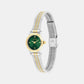 Ck Contemporary Women Quartz Green Dial Analog Stainless Steel Watch 25100202