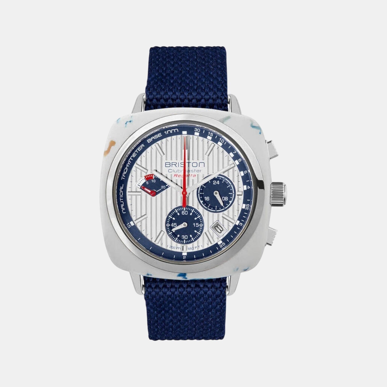 Clubmaster Regatta Men Quartz White Dial Analog NATO Watch 251542.SP.W.2