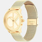 Ck Iconic Unisex Quartz Yellow Dial Analog Stainless Steel Watch 25200034