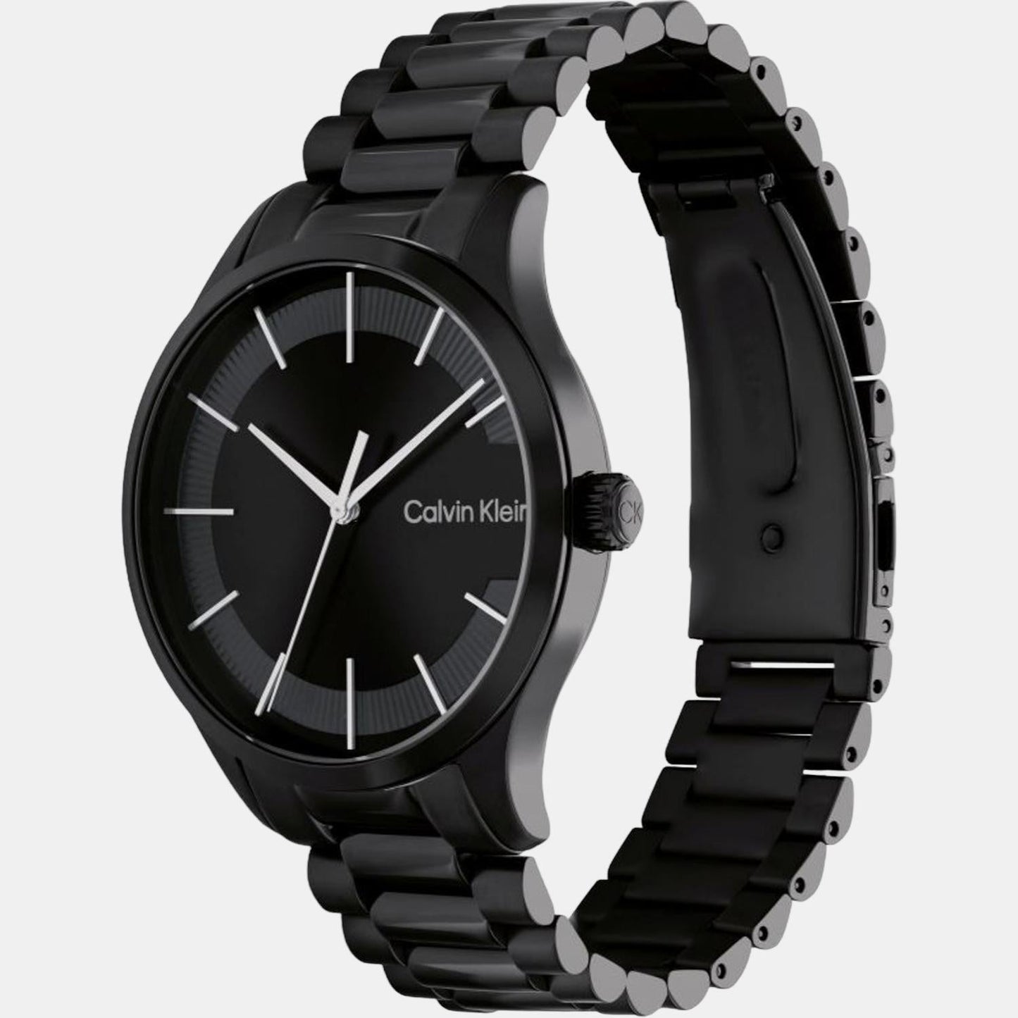 Ck Iconic Unisex Quartz Black Dial Analog Stainless Steel Watch 25200040