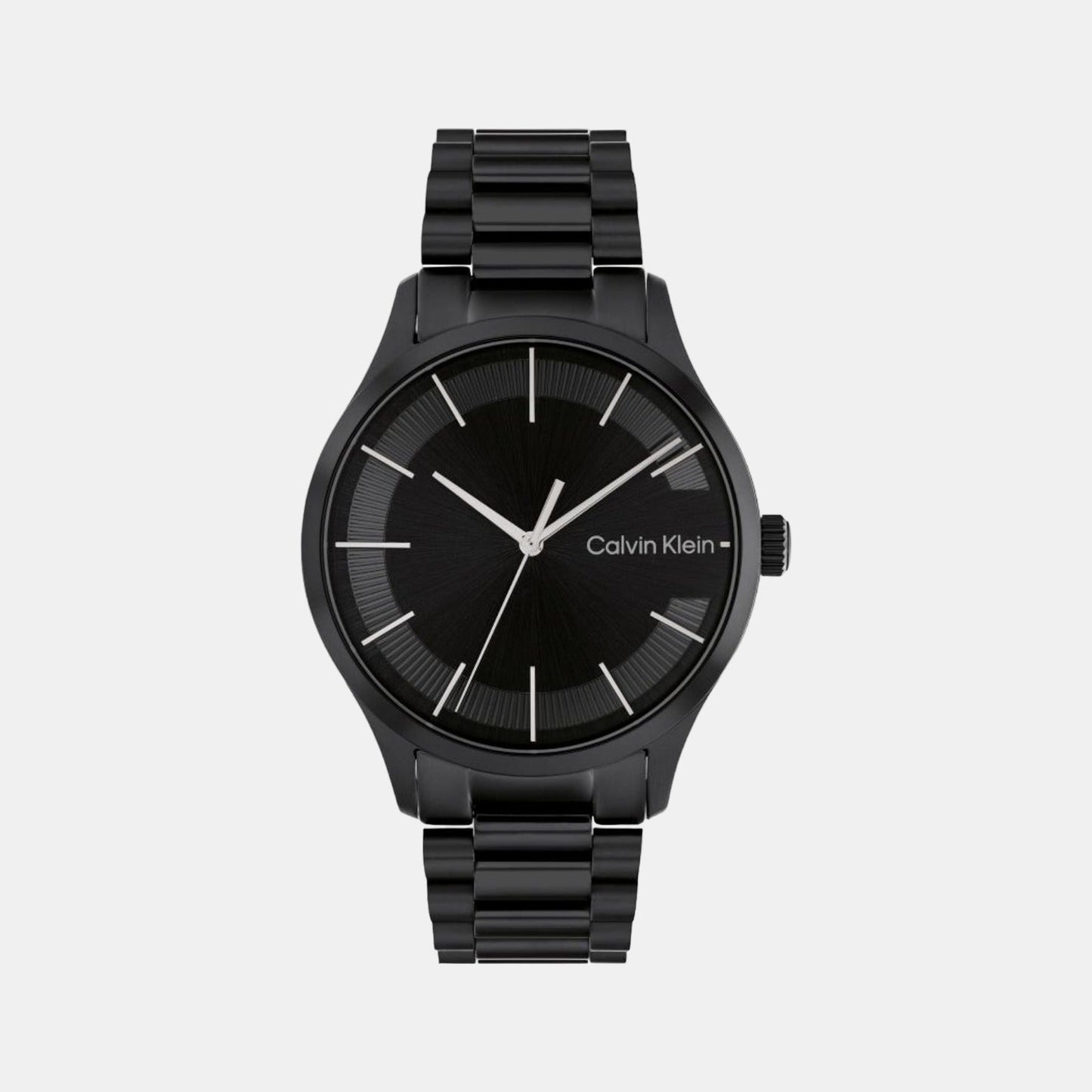 Ck Iconic Unisex Quartz Black Dial Analog Stainless Steel Watch 25200040