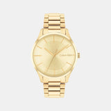 Ck Iconic Unisex Quartz Champagne Dial Analog Stainless Steel Watch 25200043