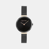 Minimalistic T Bar Women Quartz Black Dial Analog Mesh Watch 25200084