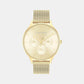 Timeless Women Quartz Yellow Dial Multi-Function Mesh Watch 25200103