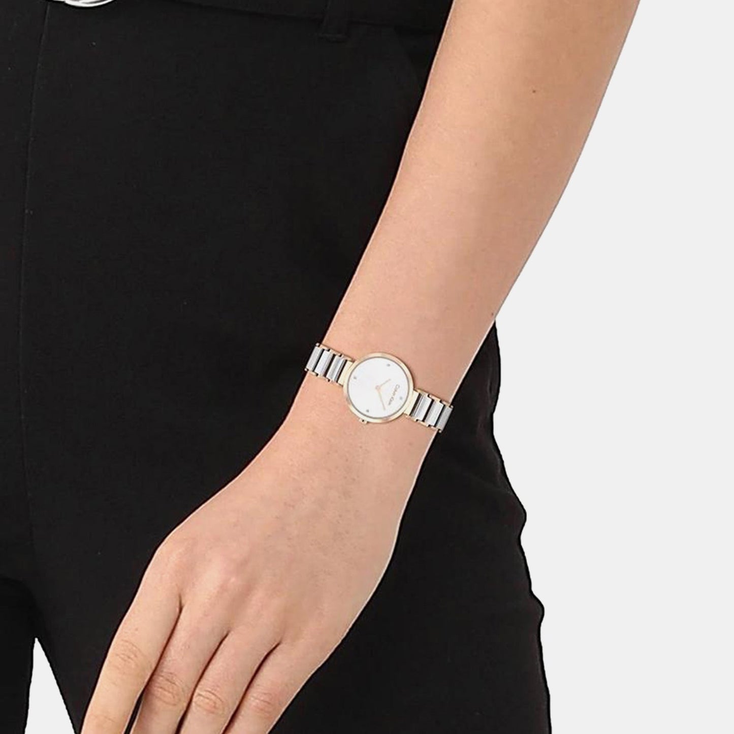 Minimalistic T Bar Women Quartz Silver Dial Analog Stainless Steel Watch 25200139