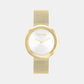 Twisted Bezel Women Quartz Silver Dial Analog Mesh Watch 25200150