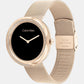 Twisted Bezel Women Quartz Black Dial Analog Mesh Watch 25200151