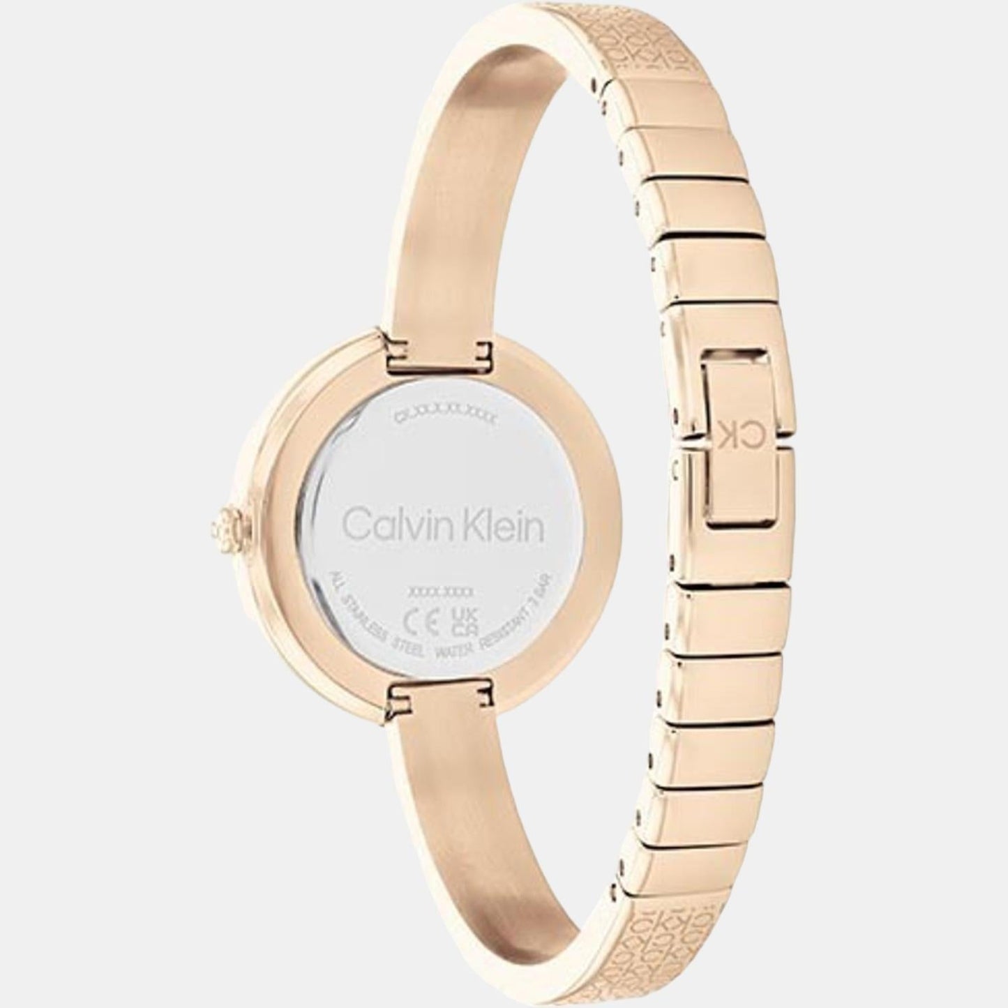 Ck Iconic Women Quartz Pink Dial Analog Stainless Steel Watch 25200183