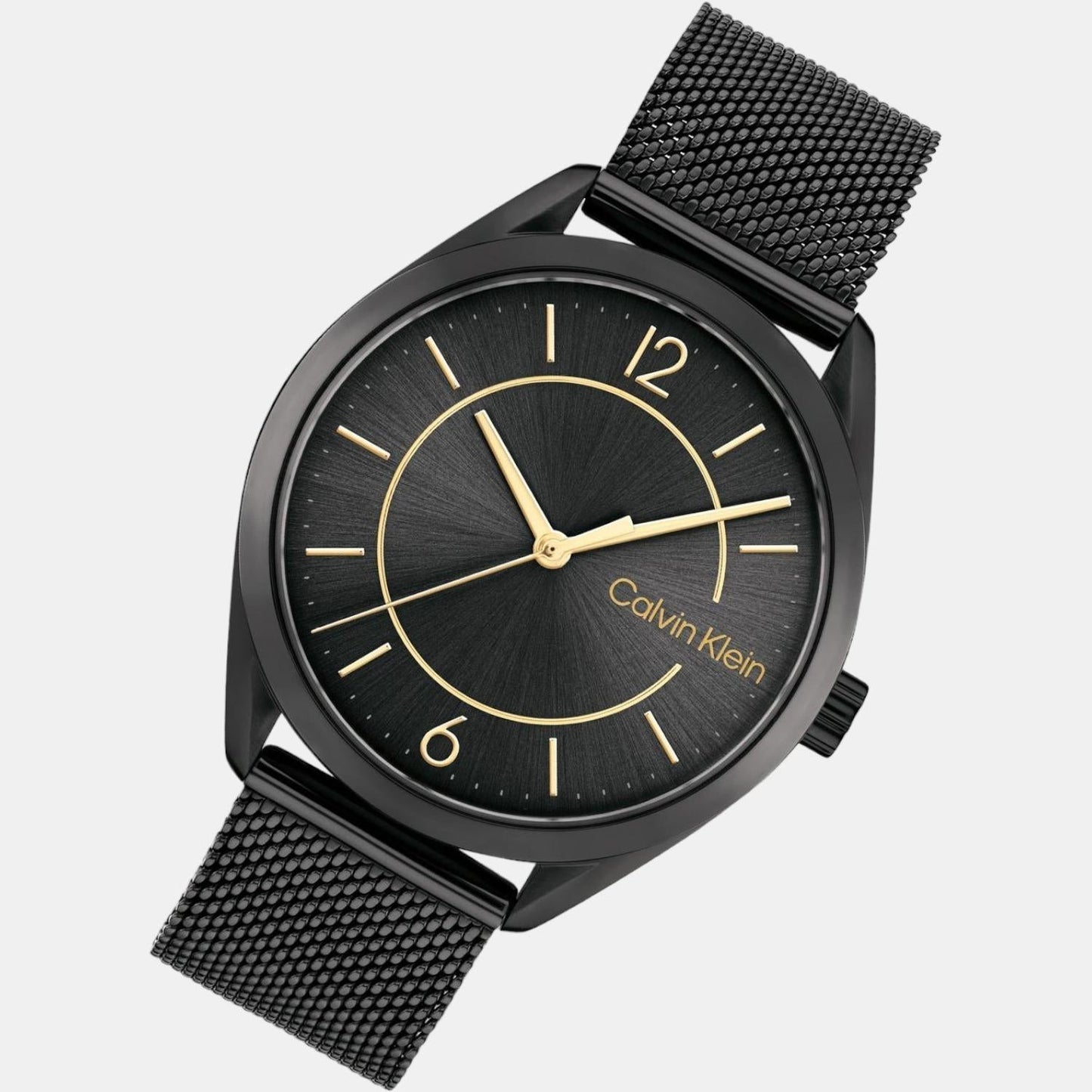 Essentials Women Quartz Black Dial Analog Mesh Watch 25200194