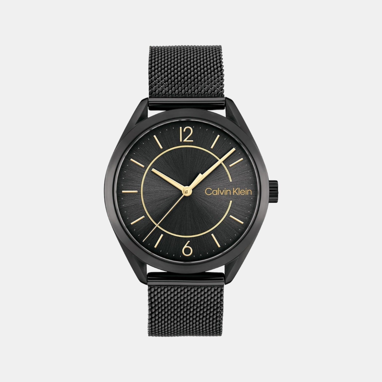 Essentials Women Quartz Black Dial Analog Mesh Watch 25200194