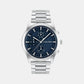 Sport Men Quartz Blue Dial Chronograph Stainless Steel Watch 25200208