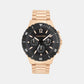 Sport Men Quartz Black Dial Chronograph Stainless Steel Watch 25200315