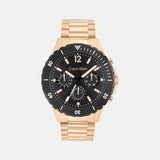 Sport Men Quartz Black Dial Chronograph Stainless Steel Watch 25200315