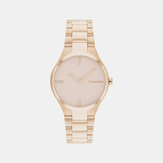 Admire Women Quartz Rose Gold Dial Analog Stainless Steel Watch 25200334
