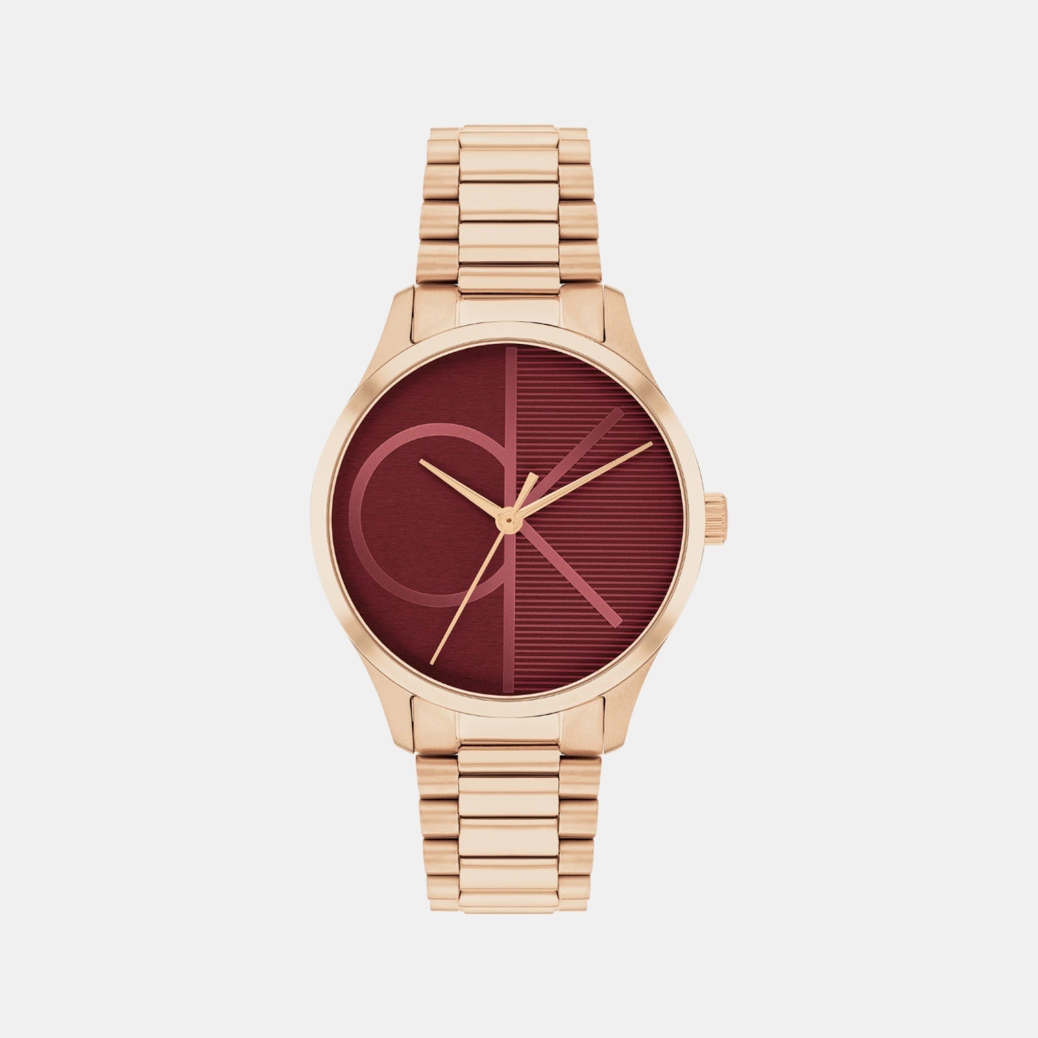 Iconic Unisex Quartz Red Dial Analog Stainless Steel Watch 25200347