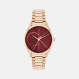 Iconic Unisex Quartz Red Dial Analog Stainless Steel Watch 25200347