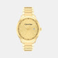 Define Men Quartz Gold Dial Analog Stainless Steel Watch 25200349