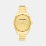 Define Men Quartz Gold Dial Analog Stainless Steel Watch 25200349