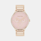 Ck Dress Women Quartz Pink Dial Multi-Function Stainless Steel Watch 25200370