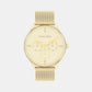Ck Dress Women Quartz Gold Dial Multi-Function Mesh Watch 25200372