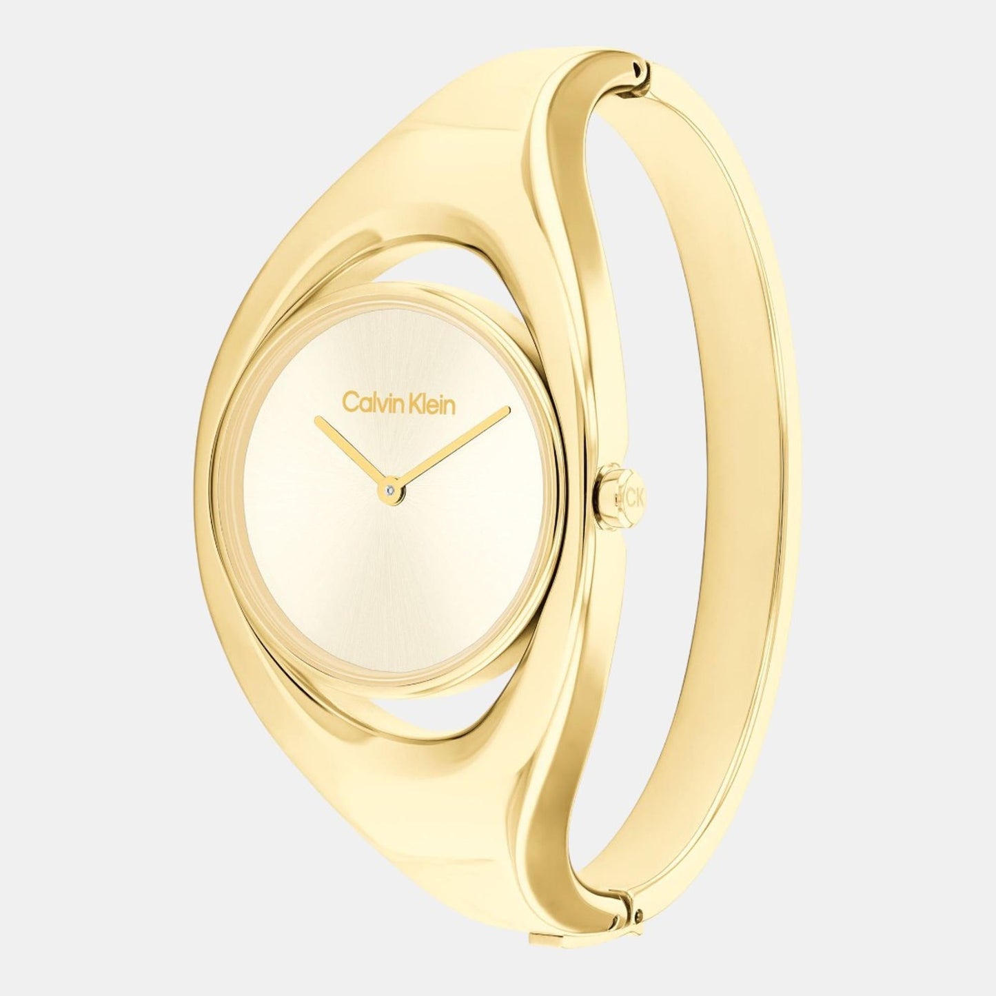 Ck Elation Women Quartz Champagne Dial Analog Stainless Steel Watch 25200391