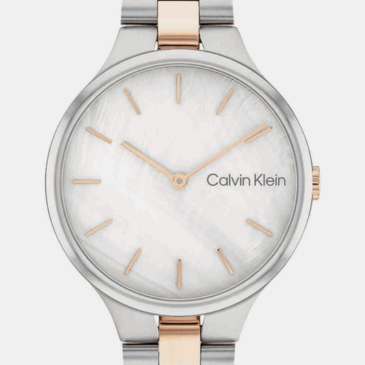 Linked Women Quartz White Dial Analog Stainless Steel Watch 25200428