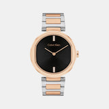 Ck Sensation Women Quartz Black Dial Analog Stainless Steel Watch 25200432
