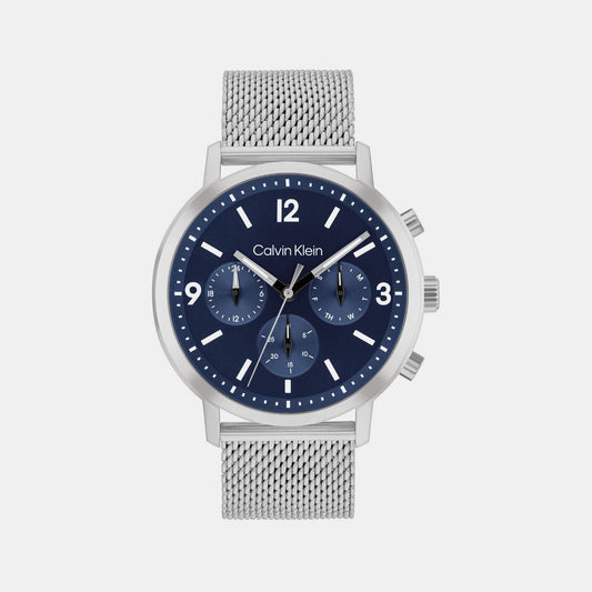 Gauge Men Quartz Blue Dial Multi-Function Stainless Steel Watch 25200438