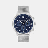 Gauge Men Quartz Blue Dial Multi-Function Stainless Steel Watch 25200438