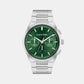 Distinguish Men Quartz Green Dial Multi-Function Stainless Steel Watch 25200441