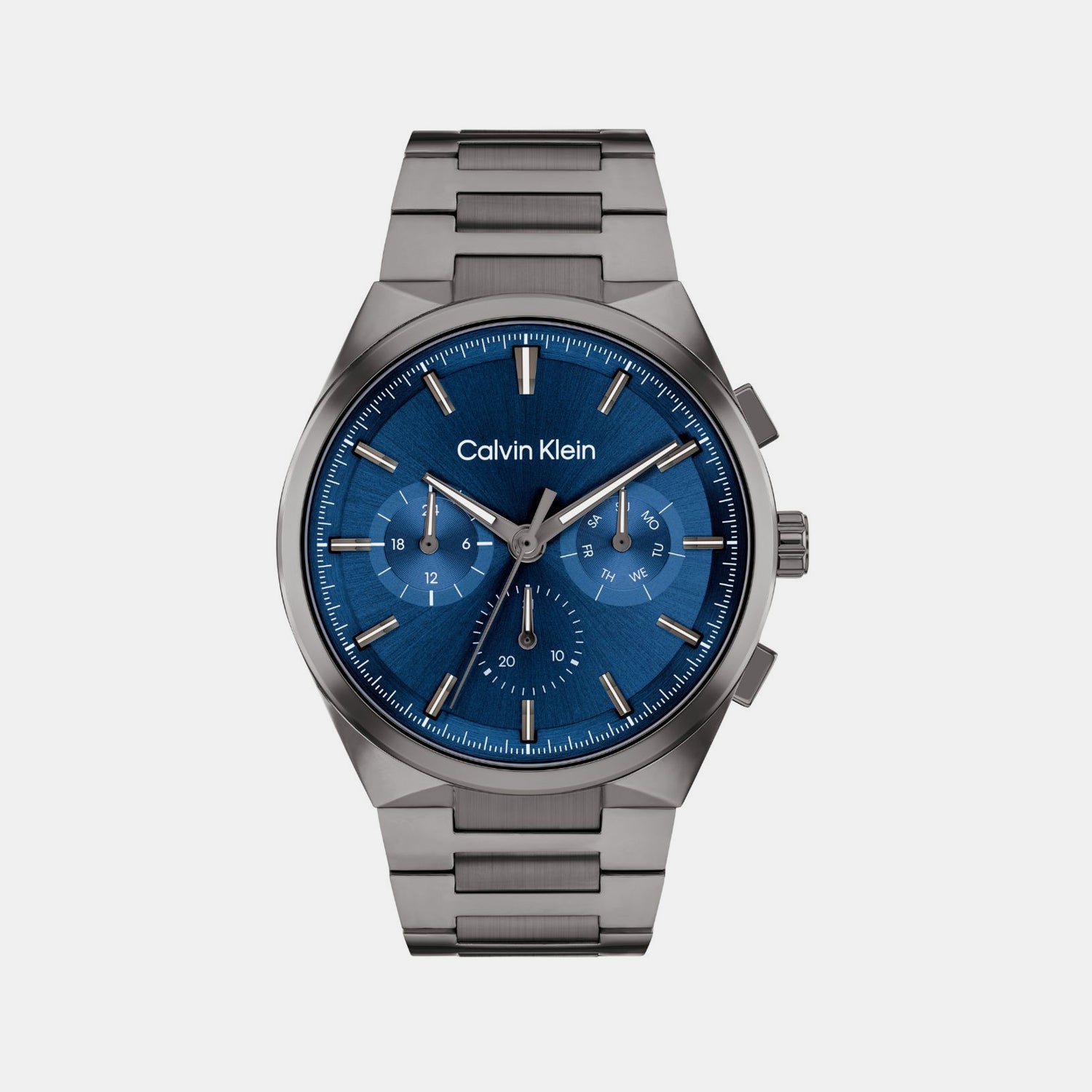 Distinguish Men Quartz Blue Dial Chronograph Stainless Steel Watch 25200443