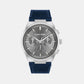Distinguish Men Quartz Grey Dial Multi-Function Leather Watch 25200444