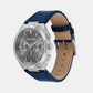 Distinguish Men Quartz Grey Dial Multi-Function Leather Watch 25200444