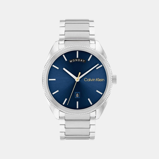 Progress Men Quartz Blue Dial Analog Stainless Steel Watch 25200446