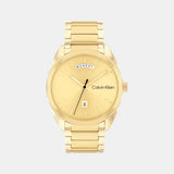 Progress Men Quartz Gold Dial Analog Stainless Steel Watch 25200447