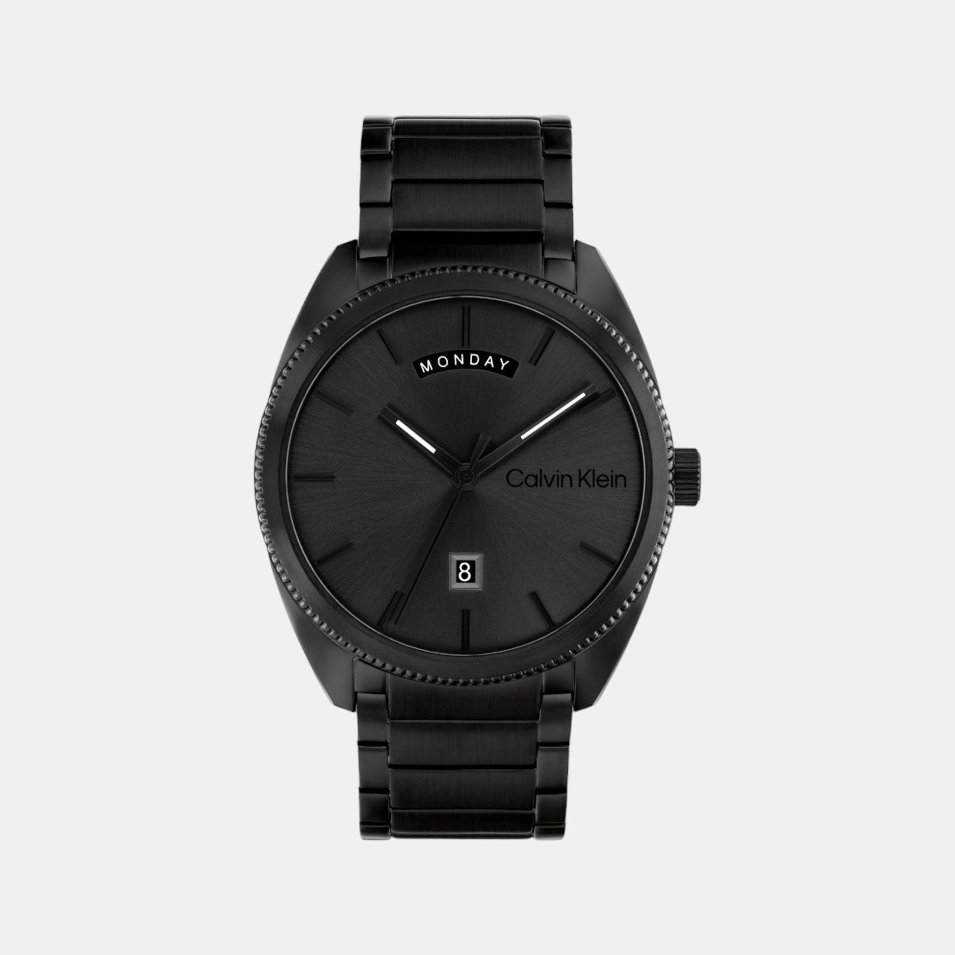 Progress Men Quartz Black Dial Analog Stainless Steel Watch 25200448