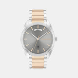 Progress Men Quartz Grey Dial Analog Stainless Steel Watch 25200449