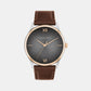 Ascend Men Quartz Grey Dial Analog Leather Watch 25200453