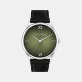 Ascend Men Quartz Green Dial Analog Leather Watch 25200454