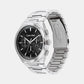 Distinguish Men Quartz Black Dial Chronograph Stainless Steel Watch 25200459